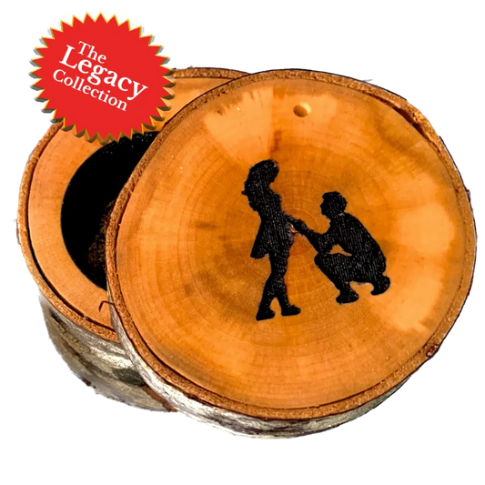 Handcrafted Magic: Personalized Natural Log Tree Wood Trinket Ring Box - Unveiling Stories in Every Ring 💍✨