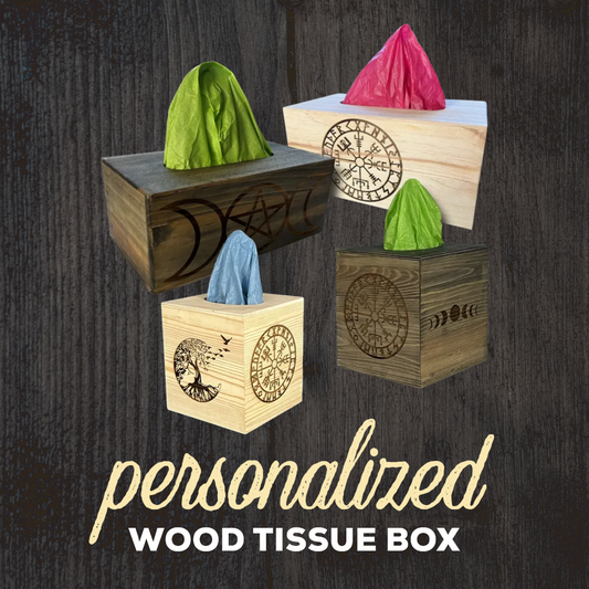 Embrace Meaningful Moments with Our Custom Laser Engraved Cube Wood Tissue Box – A Thoughtful Memorial Gift by Dusty Ole Shop! 🌈✨
