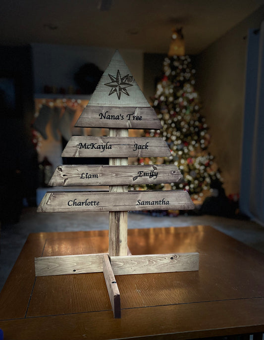 Unveiling the Heartfelt Magic of Handcrafted Memories with Our Custom Engraved Family Pallet Tree! 🌲✨